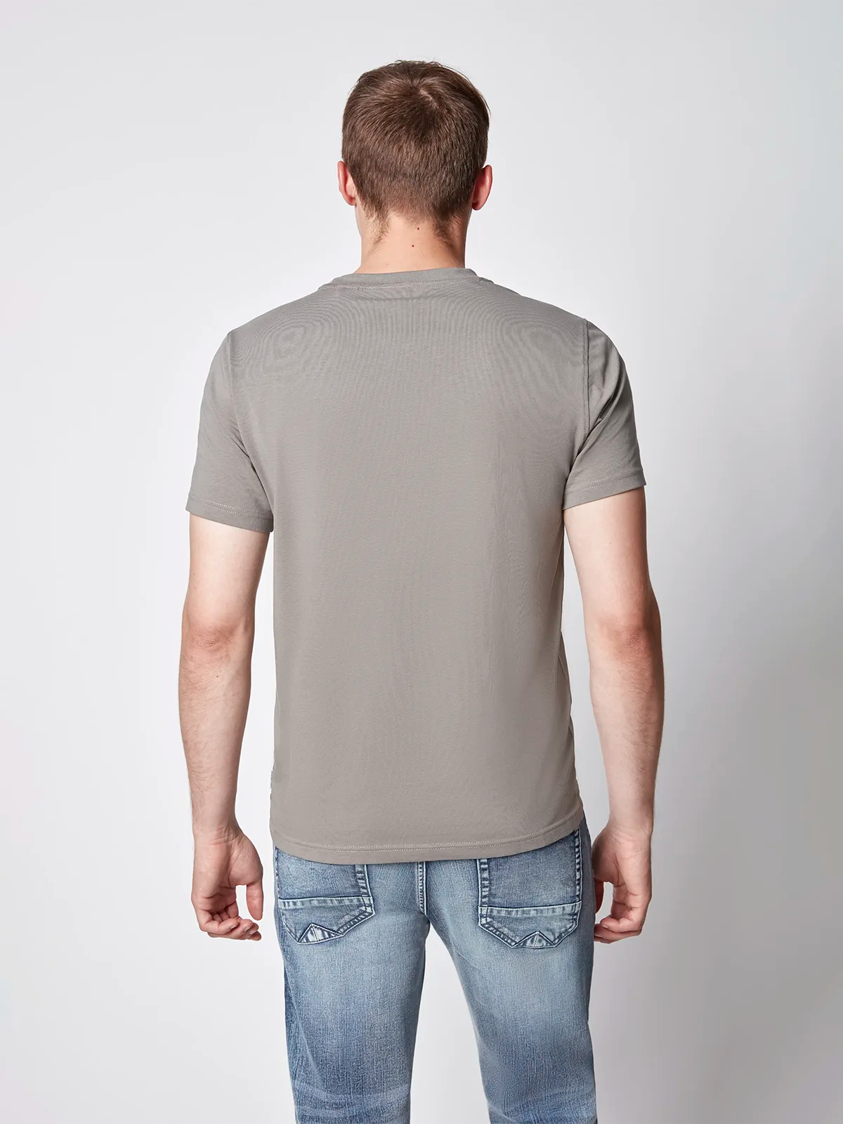 T-SHIRT À MANCHES COURTES EN COTON LIQUIDE POUR HOMME