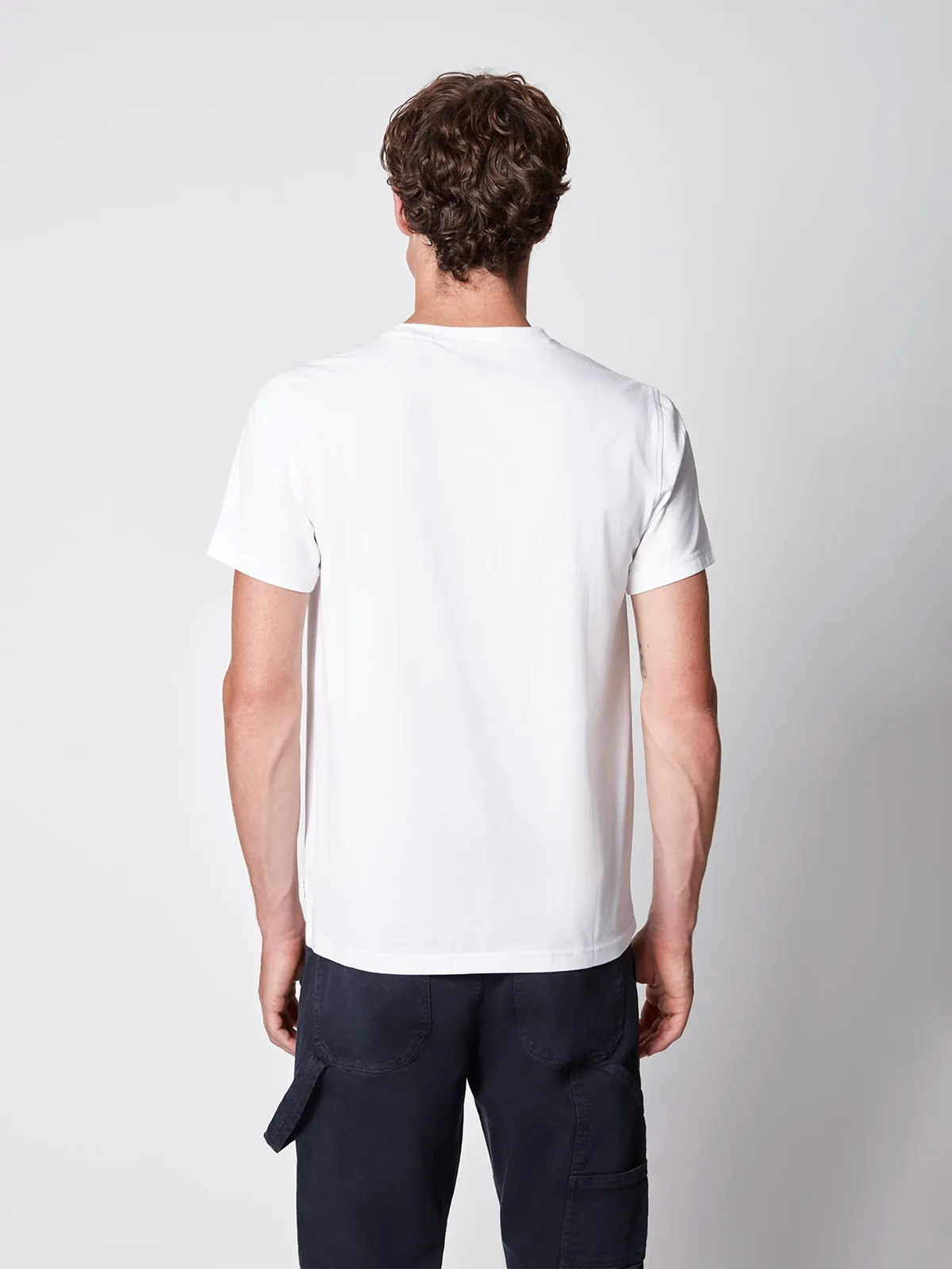 T-SHIRT À MANCHES COURTES EN COTON LIQUIDE POUR HOMME