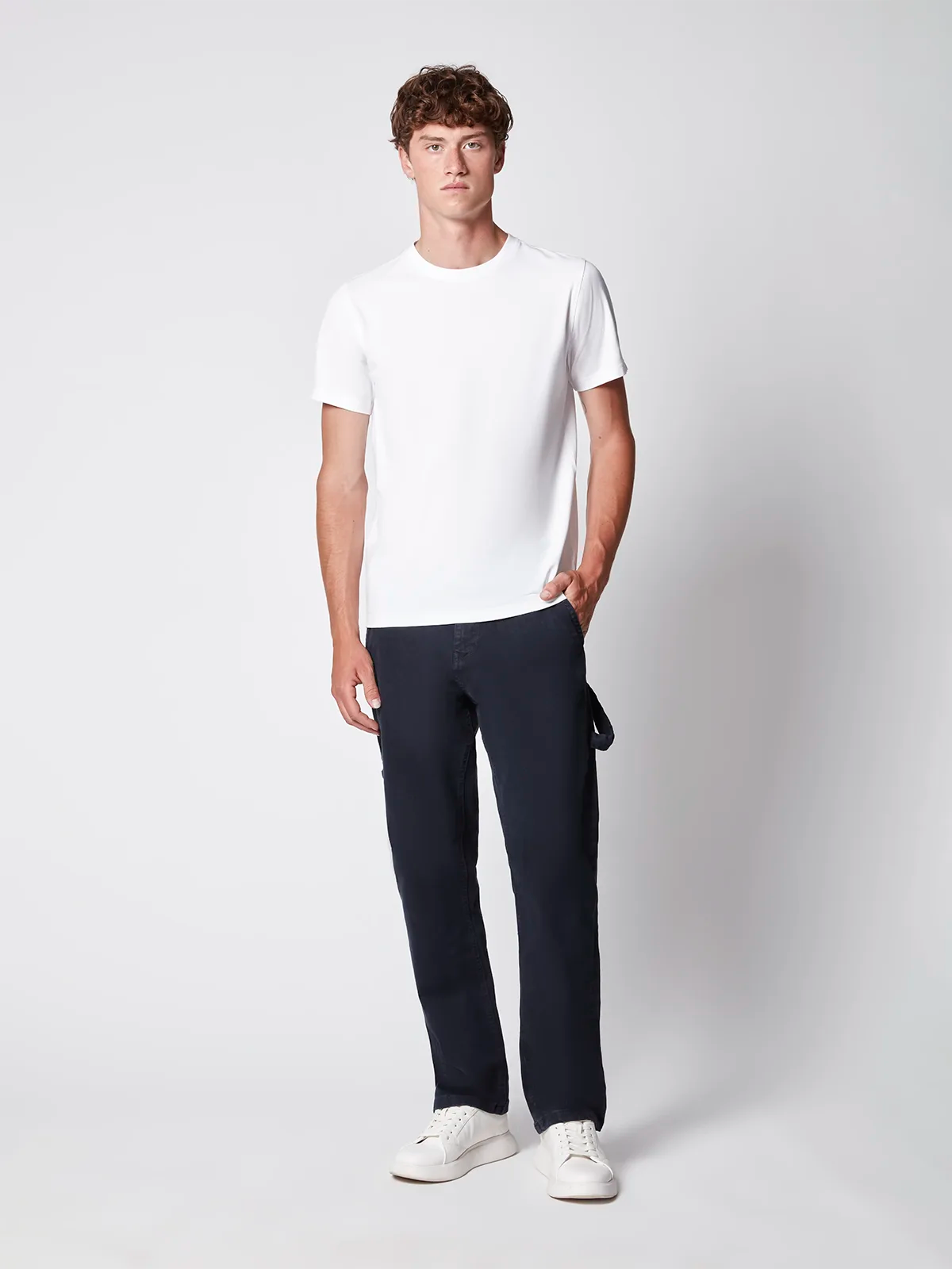 Pantalon de charpentier en denim coloré pour homme