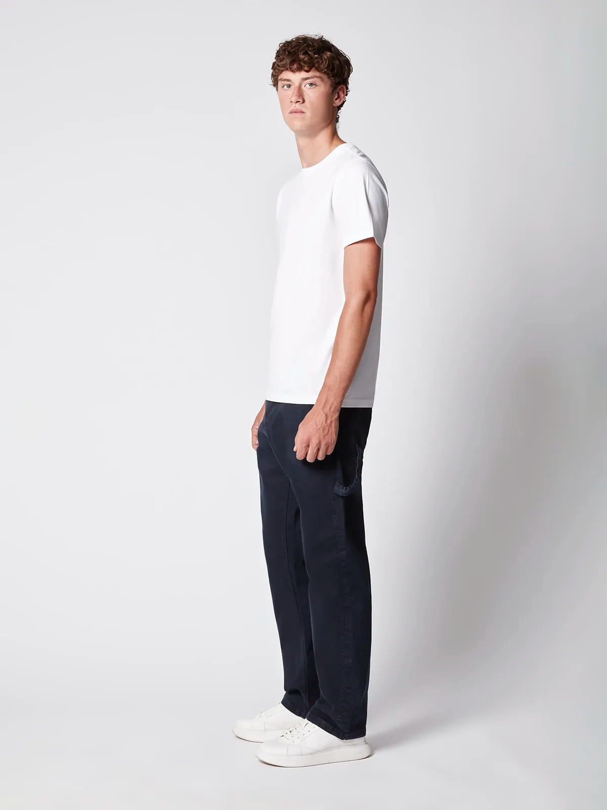 Pantalon de charpentier en denim coloré pour homme