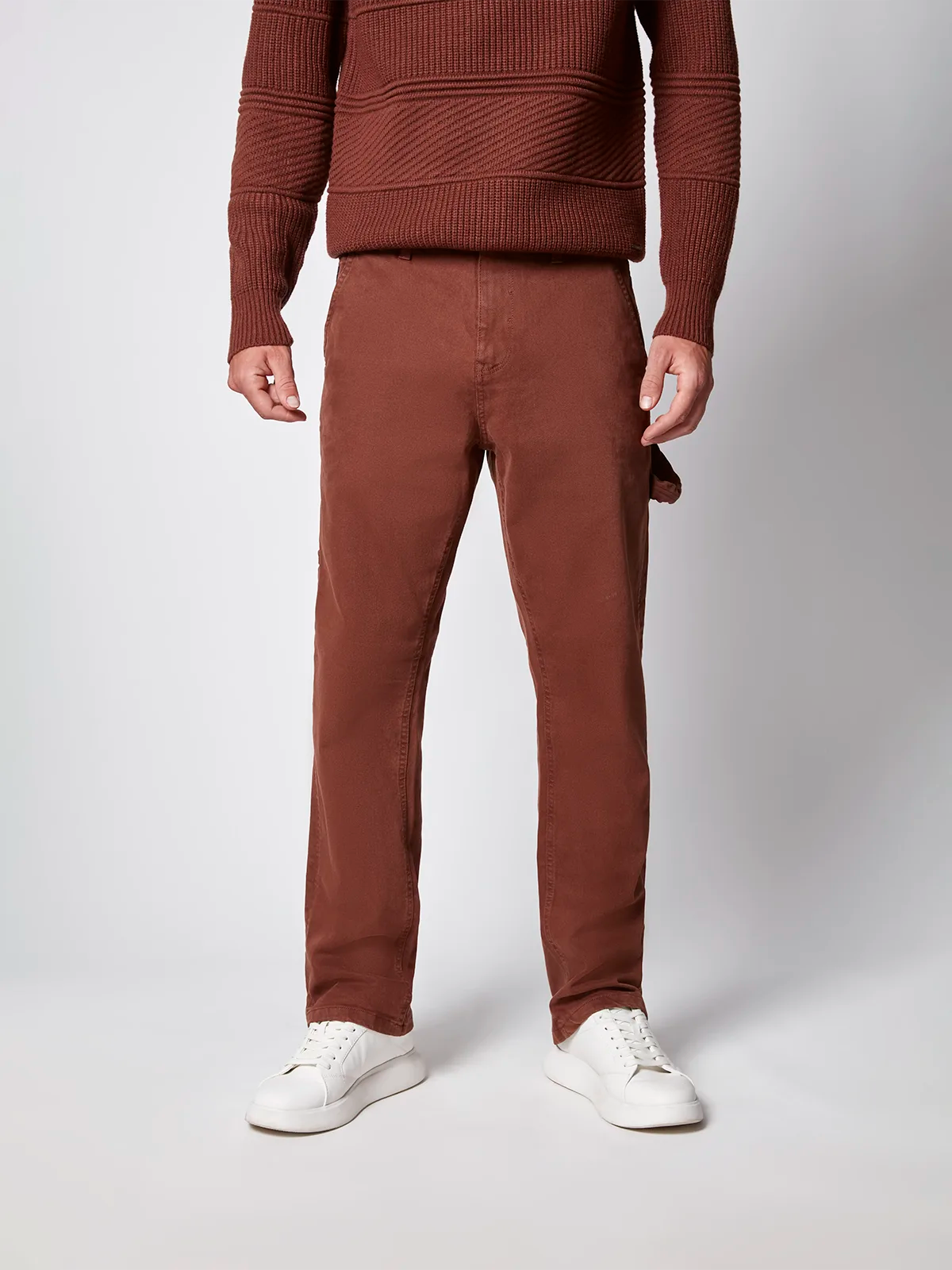 Pantalon de charpentier en denim coloré pour homme