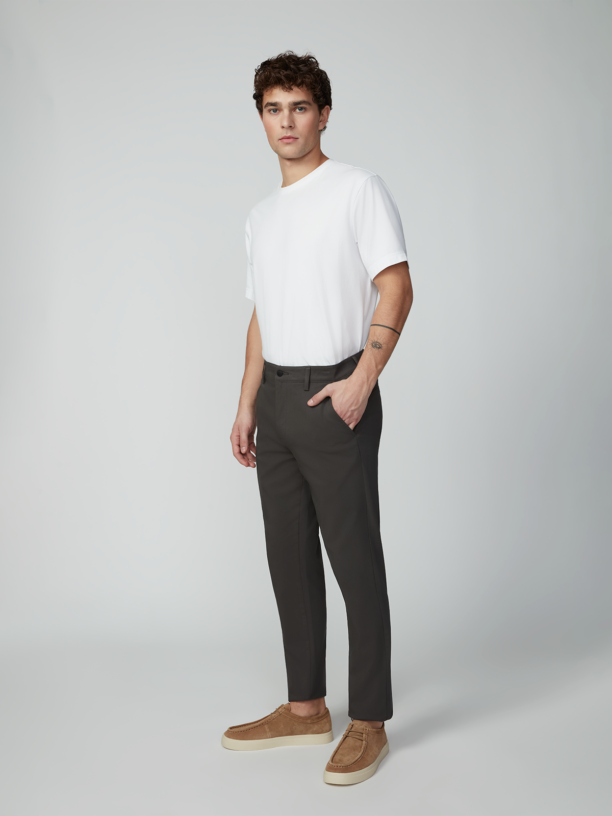 Pantalon chino décontracté Solid Bungee pour homme