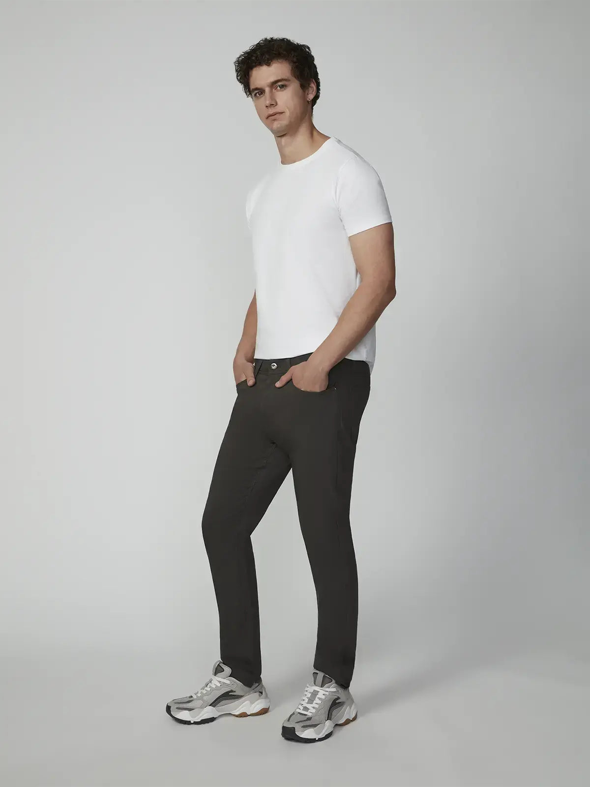 Pantalon 5 poches décontracté Solid Bungee pour homme