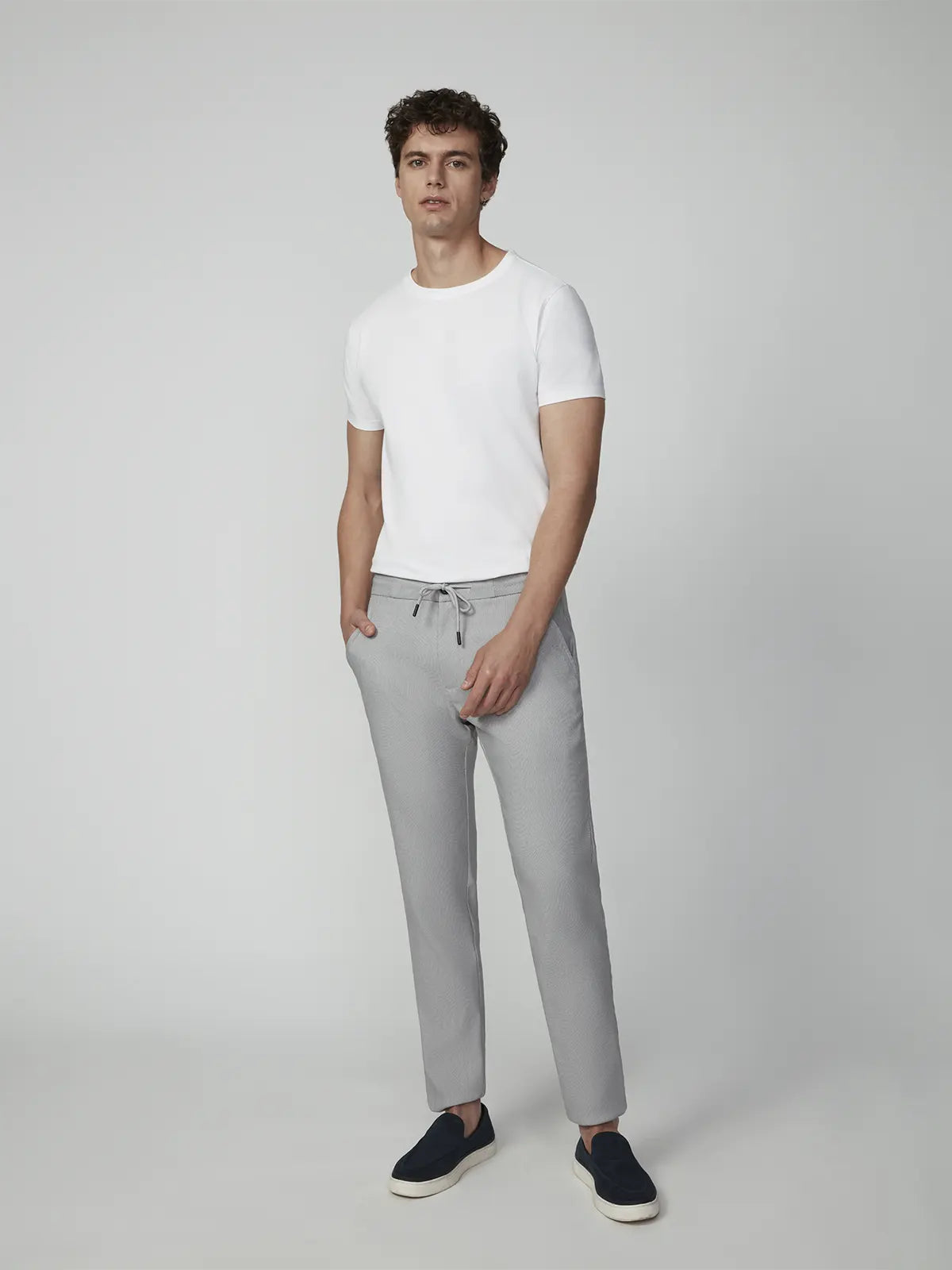 Pantalon chino à cordon de serrage pour homme