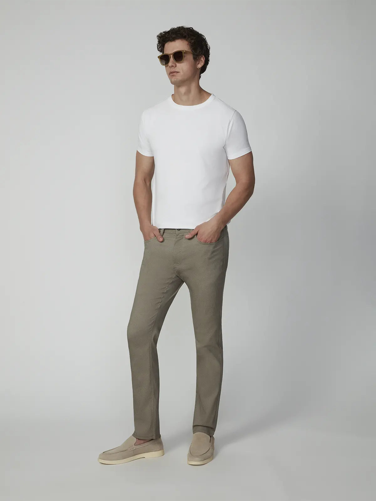 Pantalon tissé 5 poches pour homme