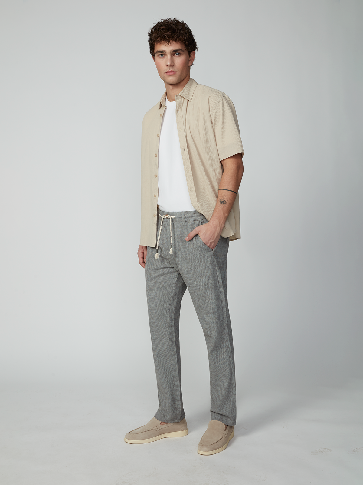 Men's Drawstring Linen Pant