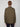 A person with short, light brown hair is seen from the back wearing a PROJEK RAW MENS LONG SLEEVES KNIT FLANNEL SHIRT in olive green and dark pants against a plain light gray background.