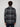 A person with short curly hair faces away from the camera, wearing the PROJEK RAW MEN’S LONG SLEEVE FLANNEL SHIRT in gray and black plaid, paired with dark pants against a plain light background.