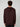 A person with curly brown hair is seen from behind, wearing the PROJEK RAW MENS HOODED LONG SLEEVE KNIT in dark maroon and black pants, standing against a plain light gray background.