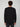 Seen from behind, a person with short curly brown hair wears a PROJEK RAW MENS LONG SLEEVE CREW NECK black shirt and dark pants, standing against a plain light background.