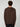 A man with short curly hair is seen from behind, wearing a PROJEK RAW MENS CASHMERE TOUCH HOODIE SWEATER in brown and black pants, standing against a plain light gray background.