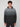 A young man with curly brown hair wears the PROJEK RAW MENS KNIT HOODED SWEATER BONDED WITH POLAR FLEECE in gradient grey and black, standing against a plain light background and looking directly at the camera.