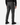 A person wearing the SOLID BUNGEE CARGO PANT by PROJEK RAW in dark gray, featuring utility pockets, paired with a black long-sleeve shirt and black sneakers, is shown from the back against a plain white background.