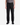 A person stands facing forward against a plain white background, showcasing a modern essential look in PROJEK RAW SOLID BUNGEE 5-POCKET RELAXED FIT PANTS, paired with a gray marble-patterned shirt and black boots.
