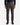 A person wearing a black long-sleeve shirt, PROJEK RAW MINI HOUNDSTOOTH TEXTURED BUNGEE CLASSIC FIT CHINO PANT in dark gray, and black dress shoes stands facing forward against a plain white background.