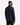 A man stands facing away, wearing the PROJEK RAW TEXTURED KNIT CLASSIC FIT SHIRT in a long-sleeve dark navy design paired with black pants against a white background.