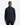 A man is seen facing forward, wearing the PROJEK RAW TEXTURED KNIT CLASSIC FIT SHIRT in dark navy—featuring two front pockets—paired with black pants against a plain white background. This versatile men’s shirt combines style and comfort for any occasion.