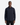 A man stands facing forward against a plain white background, wearing the PROJEK RAW TEXTURED KNIT CLASSIC FIT SHIRT—a versatile dark navy button-up with two chest pockets—paired with black pants.