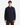 A person stands facing forward against a plain white background, wearing the PROJEK RAW BONDED FLEECE PLAID OVERSHIRT in dark blue with two front pockets, paired with brown pants.