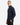 A man wearing the PROJEK RAW CLASSIC FIT CHENILLE PULLOVER 1/4″ ZIP SWEATER in navy blue and black pants stands facing slightly left with one hand in his pocket, looking at the camera against a plain white background.