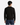 A person with short dark hair, wearing the PROJEK RAW RIB CHENILLE SWEATER in black and blue cargo pants, stands facing away from the camera against a plain white background.