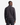 A person stands facing away, wearing the PROJEK RAW BONDED CHENILLE 1/4″ ZIP PULLOVER SWEATER in dark gray paired with dark pants. The background is plain white.