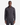 A man wearing the PROJEK RAW BONDED CHENILLE 1/4″ ZIP PULLOVER SWEATER in charcoal gray stands facing forward against a plain white background.