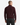 A man stands facing away, wearing the PROJEK RAW CLASSIC FIT JACQUARD KNIT PULLOVER 1/4″ ZIP SWEATER in dark burgundy paired with black pants. He has short hair and his arms rest by his sides. The plain white background emphasizes the timeless appeal of this classic-fit style.