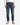 A person wearing a white ribbed sweater, BARU CLASSIC STRAIGHT FIT DENIM jeans by PROJEK RAW in indigo, and tan lace-up boots stands facing forward against a plain white background.