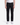 A person wearing the PROJEK RAW BARU CLASSIC TWILL PEACHED DENIM jeans in black, paired with a white t-shirt and white sneakers, stands facing forward against a plain white background.