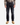 A person wearing a plaid shirt, PROJEK RAW BARU CLASSIC STRAIGHT FIT DENIM jeans in blue-black, and tan work boots stands facing forward against a plain white background.