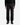 A person is shown from the shoulders down, standing against a plain white background, wearing a black sweater, black shoes, and PROJEK RAW’s DREW BAGGY FIT DENIM in an oversized black wash.