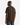 A man stands facing away, wearing the PROJEK RAW HONEYCOMB RELAXED FIT CREWNECK T-SHIRT in dark brown and dark gray jeans. He has short hair and his arms are relaxed by his sides. The background is plain white.