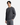 A man with straight black hair wears the PROJEK RAW RELAXED FIT HONEYCOMB CREWNECK SWEATER in dark gray and gray pants, standing with one hand in his pocket against a plain white background.