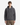 A person is wearing the PROJEK RAW RELAXED FIT BONDED ZIP-UP HOODIE in gray, featuring a hood and drawstrings, paired with light brown cargo pants, and stands facing forward against a plain white background.