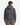 A person wearing the PROJEK RAW RELAXED FIT BONDED ZIP-UP HOODIE in gray paired with brown cargo pants is standing with their back to the camera against a plain white background.
