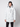 A young man wears the PROJEK RAW Mens Textured Ripstop Ecofill Quilted Parka with Hood in light gray, paired with a black beanie and black pants, standing against a plain light background and looking straight at the camera.